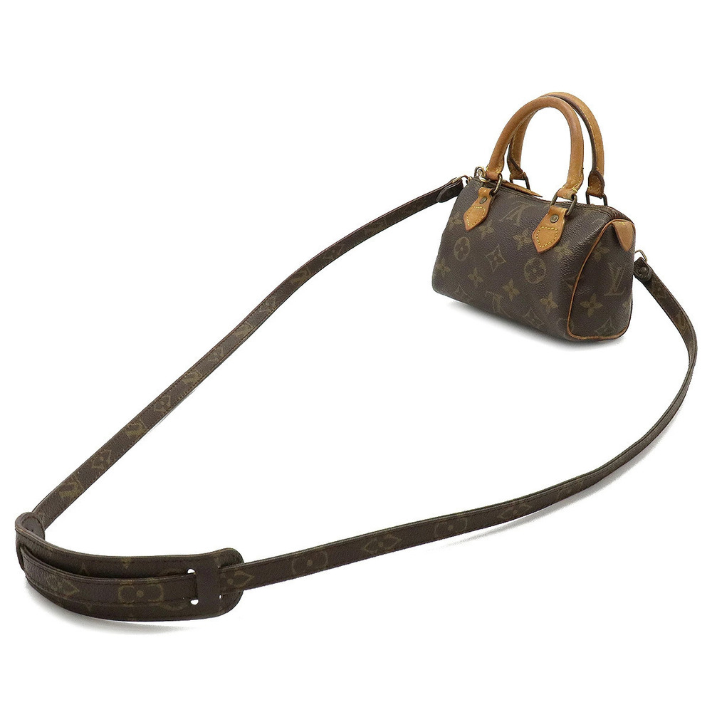 Louis Vuitton Accessory Speedy Monogram Clutch Shoulder Bag Handbag Brown
